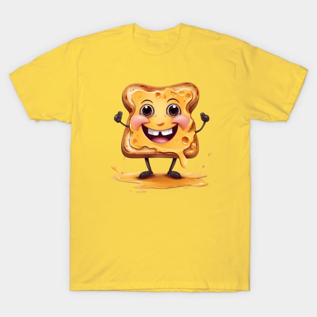 Cheesy Chuckle Toast T-Shirt by LuminaCanvas